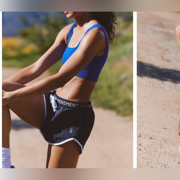 NWOT Free People FP Movement Good Karma Square-Neck Bra electric shock - M/L *IR - Picture 4 of 9